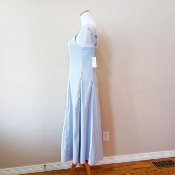 Abercrombie & Fitch blue square neckline midi dress - Picture 6 of 9